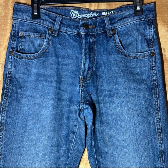 Wrangler Retro Jeans Men's Blue Denim Relaxed Fit BootCut Western Cowboy 30 x 34 - Picture 4 of 6